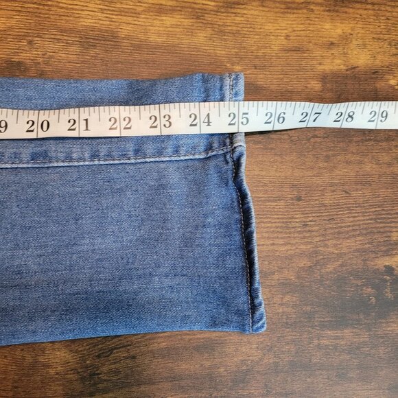Levi's Jeans Size 28 High Rise 724 Straight Crop Medium Light Wash Stretch - Picture 10 of 11